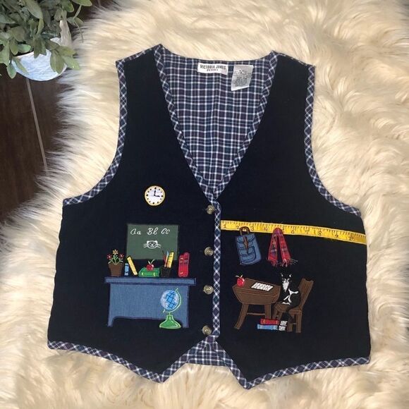 Victoria Jones School Days Vintage 90s Vest Medium - Picture 1 of 5